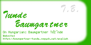 tunde baumgartner business card